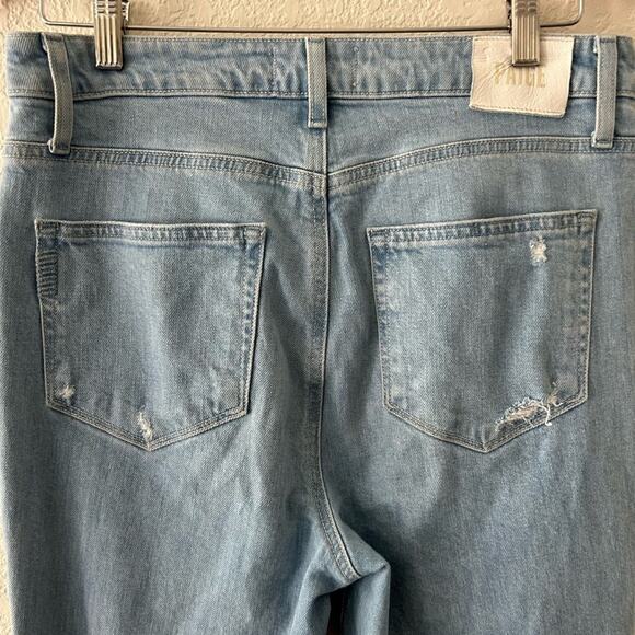 Paige Sarah Straight Ankle Distressed Buttonfly Jeans womens size 30 - Picture 6 of 11